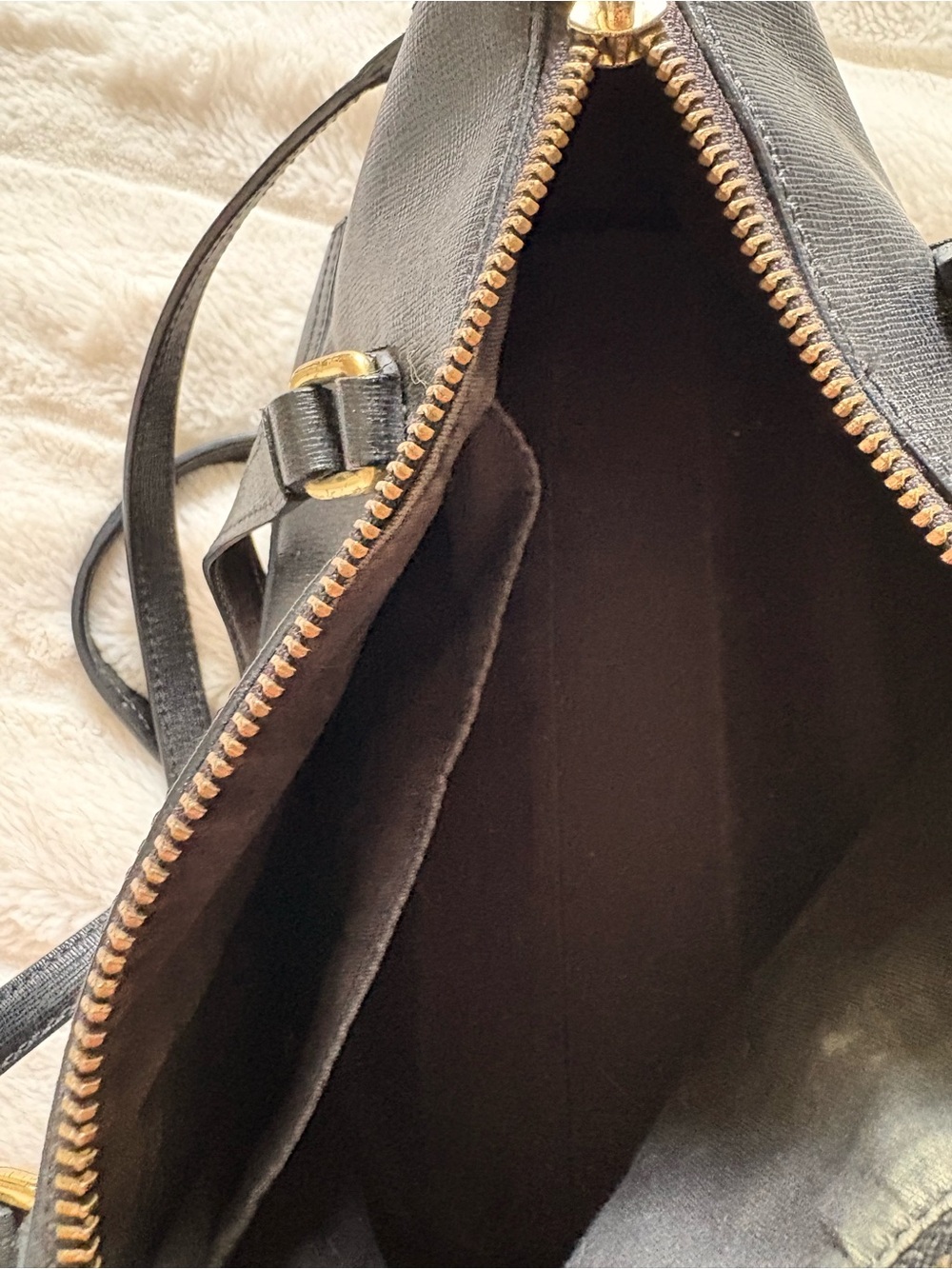 Coach Saffiano Mini Leather Satchel with Gold Hardware - Picture 13 of 13